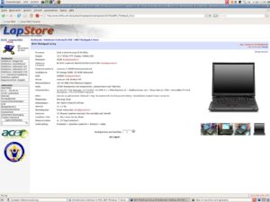Abbildung 2: Falsche technische Angaben im LapStore-Shop.