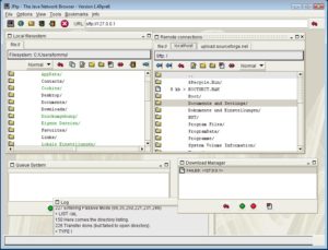Abbildung 2: Kommunikationstalent: Das auf Java basierte Client-Programm Jftp erlaubt unter Vista nicht nur den Kontakt zu NFS-Servern, sondern auch zu SMB-, FTP- oder SFTP-Diensten.