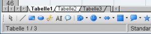 Abbildung 2: Die grauen Navigationsschaltflächen links bedeuten, dass die Register aller Tabellenblätter sichtbar sind.
