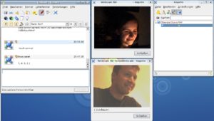 Abbildung 2: Plaudern mit Bild macht deutlich mehr Spaß: Der Yahoo-Client von Kopete mit Videochat-Unterstützung.