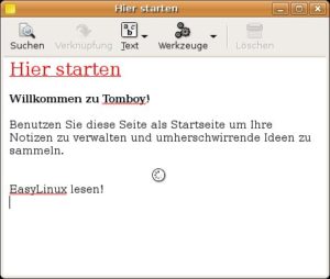 Abbildung 2: Der Notizblock Tomboy gehört nun zum Standardumfang von Ubuntu. Das Programm reduziert die Zettelwirtschaft auf dem echten Schreibtisch, indem es virtuelle Notizen auf dem Desktop anlegt.