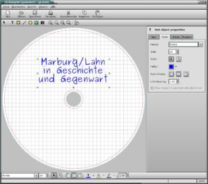 Abbildung 2: Nach dem Positionieren des Textes geht es an das individuelle Finetuning der Schrift über die Dialoge auf der rechten Seite.