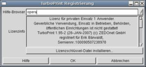Abbildung 2: Der Lizenzschlüssel schaltet das Wasserzeichen ab.