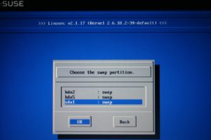 Abbildung 2: OpenSuse erkennt auch Swap-Partitionen auf USB-Laufwerken automatisch.