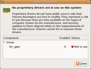 Abbildung 2: Proprietäre Treiber zeigt Ubuntu 7.10 an.