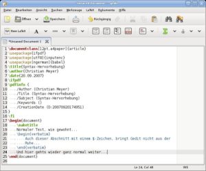 Abbildung 2: Der Texteditor Gedit bietet mit seiner fortschrittlichen Syntaxhervorhebung jedem anderen modernen Editor Paroli.