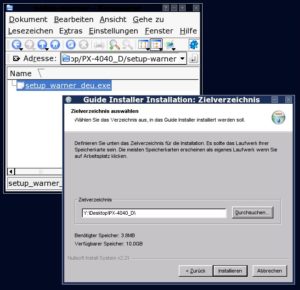 Abbildung 2: Zwar verpackt Pearl bestimmte Daten wie den Radarfallenwarner in einem Windows-Installer, dank Wine packen Sie die Daten aber problemlos aus.