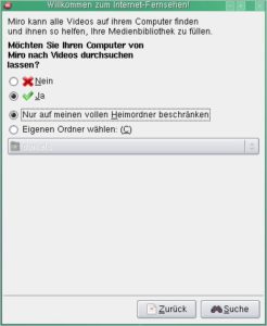 Abbildung 2: …und fragt nach dem Speicherort für lokale Videodateien.