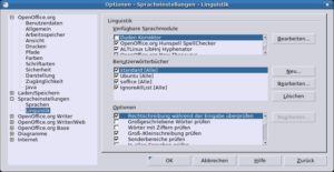 Abbildung 2: Damit der Duden-Korrektor richtig arbeitet, deaktivieren Sie in OpenOffice alle anderen Rechtschreibmodule.