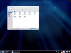Abbildung 2: Der KDE-Desktop setzt bis auf einige noch nicht portierte Bestandteile auf KDE 4.0.3.