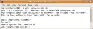 Abbildung 2: Yafc unterstützt nicht nur den Datentransport via FTP, sondern kommt auch mit verschlüsselten und somit sicheren SSH-Verbindungen zurecht.