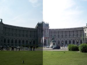 Abbildung 2: Der automatische Weißabgleich der Kodak Easyshare V1253 gelingt nicht immer wie gewünscht (links). Zu starke Kontraste verhindern Sie über einen manuellen Weißabgleich (rechts).