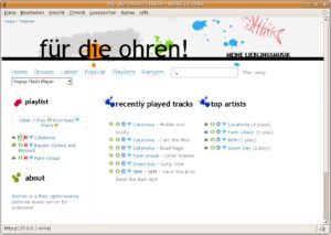 Abbildung 2: Die Startseite des Musikservers zeigt neben zuletzt abgespielten Titeln auch häufig gehörte Künstler an.