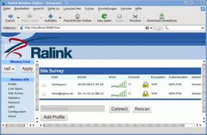 Abbildung 2: Die Installation der Weboberfläche zum WLAN-Modul von Ralink ist nicht ganz trivial. Als Dank winkt ein einfach zu benutzendes GUI.