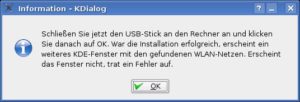 Abbildung 2: Warten Sie mit dem Anschließen des USB-Sticks, bis dieses Fenster erscheint.