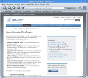 Abbildung 2: Auf dem richtigen Weg: Wenn Sie diese Seite auf der VMware-Homepage vor sich haben, ist es nicht mehr weit zum Download.