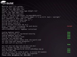 Abbildung 3: OpenSuse fragt beim Booten nach dem Passwort, mit dem Sie die Partition verschlüsselt haben.