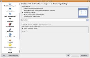Abbildung 3: Konqueror unterteilt seinen Einstellungsdialog in 17 Teilbereiche, in denen der Benutzer das Verhalten des KDE-Browsers sehr detailliert verändern kann – wenn er die passende Option findet.