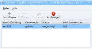 Abbildung 3: Mandriva bringt mit Drakloop bereits ein Werkzeug für verschlüsselte Datencontainer mit.