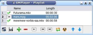 Abbildung 3: Für kurzweilige Kinoabende sorgt die Möglichkeit, mit dem SMPlayer Playlists zusammenzustellen.