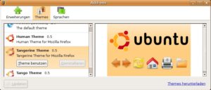 Abbildung 3: Neues Outfit für Firefox – die Ubuntu-Entwickler stellen Browser-Themes im Distributions-Look zur Verfügung.