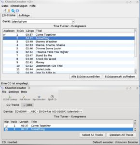 Abbildung 3: Die neue Version von Kaudiocreator (unten) ist zwar noch nicht ins Deutsche übersetzt, sie lässt sich aber intuitiver bedienen.
