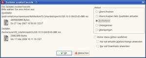 Abbildung 3: In der Standardeinstellung fragt FileZilla nach, bevor der Client sang- und klanglos Daten überschreibt.