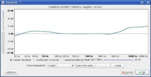 Abbildung 3: Der Equalizer von Audacity erlaubt Ihnen, Klangverfärbungen zu kompensieren und gezielt Störgräusche, etwa das Netzbrummen bei 60 Hertz, auszufiltern.
