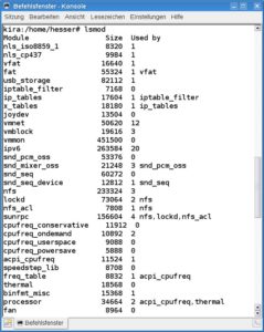 Abbildung 3: Kernel-Module lassen sich jederzeit nachladen.