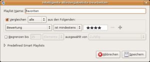 Abbildung 3: Intelligente Wiedergabelisten durchsuchen Ihre Musikbibliothek nach Titeln, die bestimmte Kriterien erfüllen, welche Sie selbst festlegen.