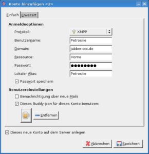 Abbildung 3: Pidgin ist auch nach wenigen Eingaben startklar für die Jabber-Kommunikation.
