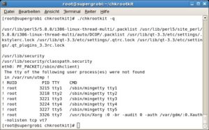 Abbildung 3: Chkrootkit arbeitet nicht immer perfekt und schlägt mitunter Fehlalarm. Benutzer führen das Programm immer mit Root-Rechten aus.