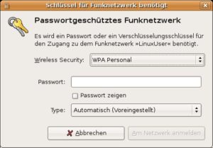 Abbildung 3: WPA leicht gemacht: einfach das Passwort oder den Schlüssel eingeben – schon sind Sie online.