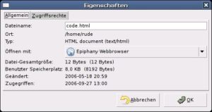 Abbildung 3: Ein Hauch von Thunar: Der Dialog zum Ändern der Dateieigenschaften stammt aus dem Dateimanager der Desktop-Umgebung Xfce.