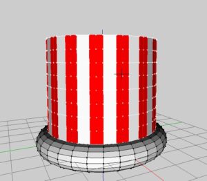 Abbildung 3: Die Auswahl von Unterflächen gelingt in K-3D zügig und intuitiv: Im Flächenmodus aktiviert das Auswahlwerkzeug bei gedrückter linker Maustaste die Netzmaschen wie ein Pinsel.