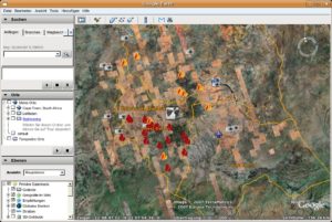 Abbildung 3: Google Earth kooperiert mit dem amerikanischen Holocaust-Erinnerungsmuseum, um im Rahmen eines Genozidpräventionsprogramms auf den Krieg in der sudanesischen Provinz Darfur hinzuweisen.