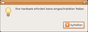 Abbildung 3: Trotz ATI- beziehungsweise Nvidia-Karte bietet die Verwaltung proprietärer Treiber deren Installation nicht an.