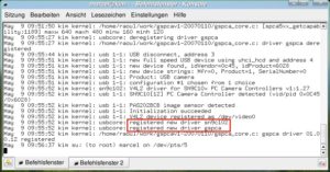 Abbildung 3: Der Systemlog gibt Aufschluss darüber, welches Kernelmodul die Distribution benutzt. Suse 10.1 lädt zwar »gspca« aber auch »sn9c201« (rot markiert), weshalb es zu Problemen kommt.