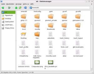 Abbildung 3: Schnell und leistungsfähig: Der Xfce-Dateimanager Thunar im Einsatz.