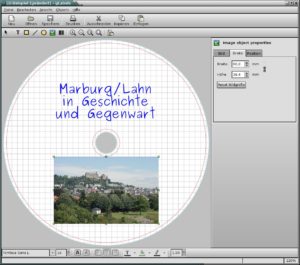Abbildung 3: Glabels erlaubt es, Bilddateien beim Gestalten der Etiketten miteinzubeziehen.