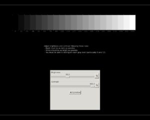 Abbildung 3: Das Muster in Fullscreen-Anzeige hilft beim Kalibrieren des Monitors – wenngleich nur bei Helligkeit und Kontrast.