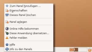 Abbildung 3: Stört Sie die Gnome-eigene Leiste, dann entfernen Sie diese einfach über den entsprechenden Punkt im Kontextmenü.