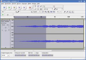 Abbildung 3: Um harte Übergänge zwischen einzelnen Stücken zu vermeiden, können Sie über die Audacity-Effekte die Musik weich ein- oder ausblenden.