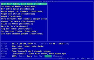 Abbildung 3: Mit Mp3c lesen Sie die Tracks auf einer Musik-CD aus und verwandeln Sie in das MP3- oder OGG-Format.