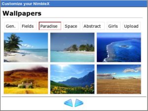 Abbildung 3: Das Hintergrundbild Ihres Desktops wählen Sie aus einer hinreichend großen Liste aus. Sie können aber auch eigene Bilder hochladen.