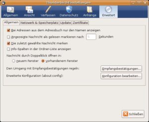 Abbildung 3: In Thunderbird rufen Sie den Konfigurationseditor über das Programmmenü auf.