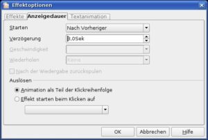 Abbildung 3: Für jeden Animationseffekt in den Folien stehen Ihnen zusätzliche Anzeigeoptionen zur Verfügung.