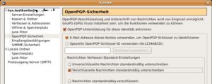 Abbildung 3: So aktivieren Sie in Thunderbird die OpenPGP-Unterstützung für ein Mail-Konto.