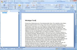 Abbildung 3: Mit Office 2007 hat Microsoft die Benutzerführung radikal geändert. Statt Symbol- und Menüleisten präsentiert sich die Suite mit Smarttags.