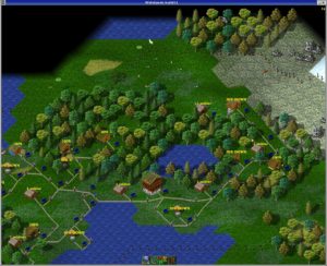 Abbildung 3: Die Statistikfunktion zeigt: Die Forstwirtschaft befindet sich in diesem Spiel im tiefgrünen Bereich.